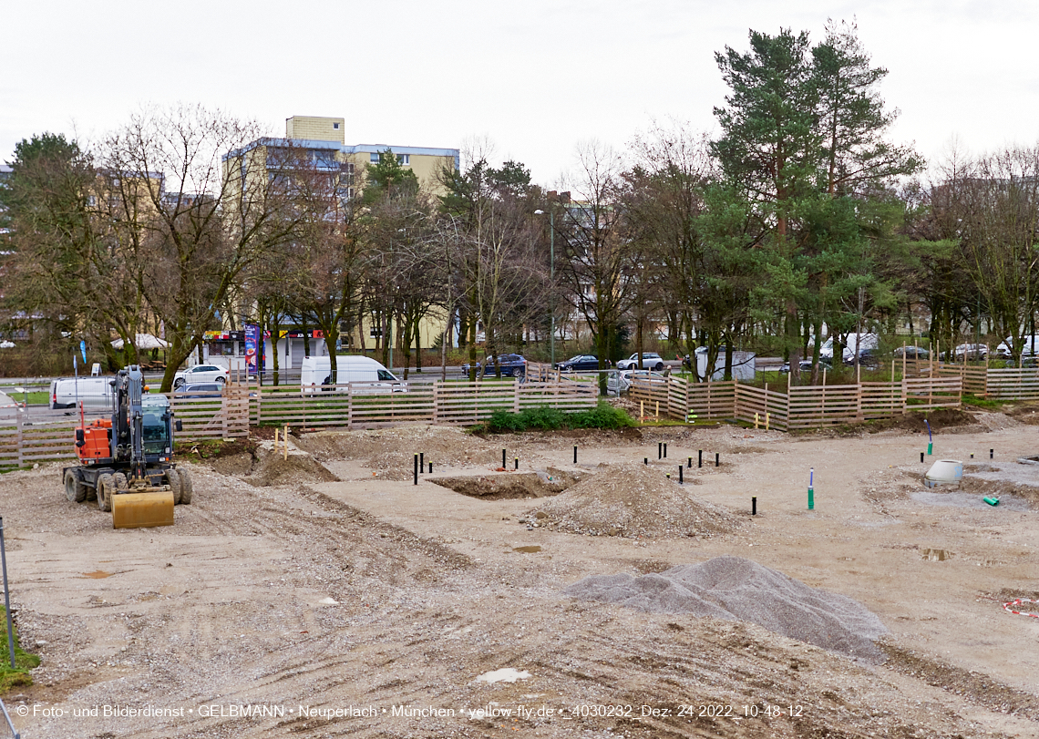 24.12.2022 - Baustelle an der Quiddestraße Haus für Kinder in Neuperlach